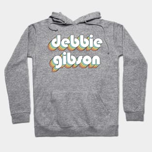 Debbie Gibson - Retro Rainbow Typography Faded Style Hoodie